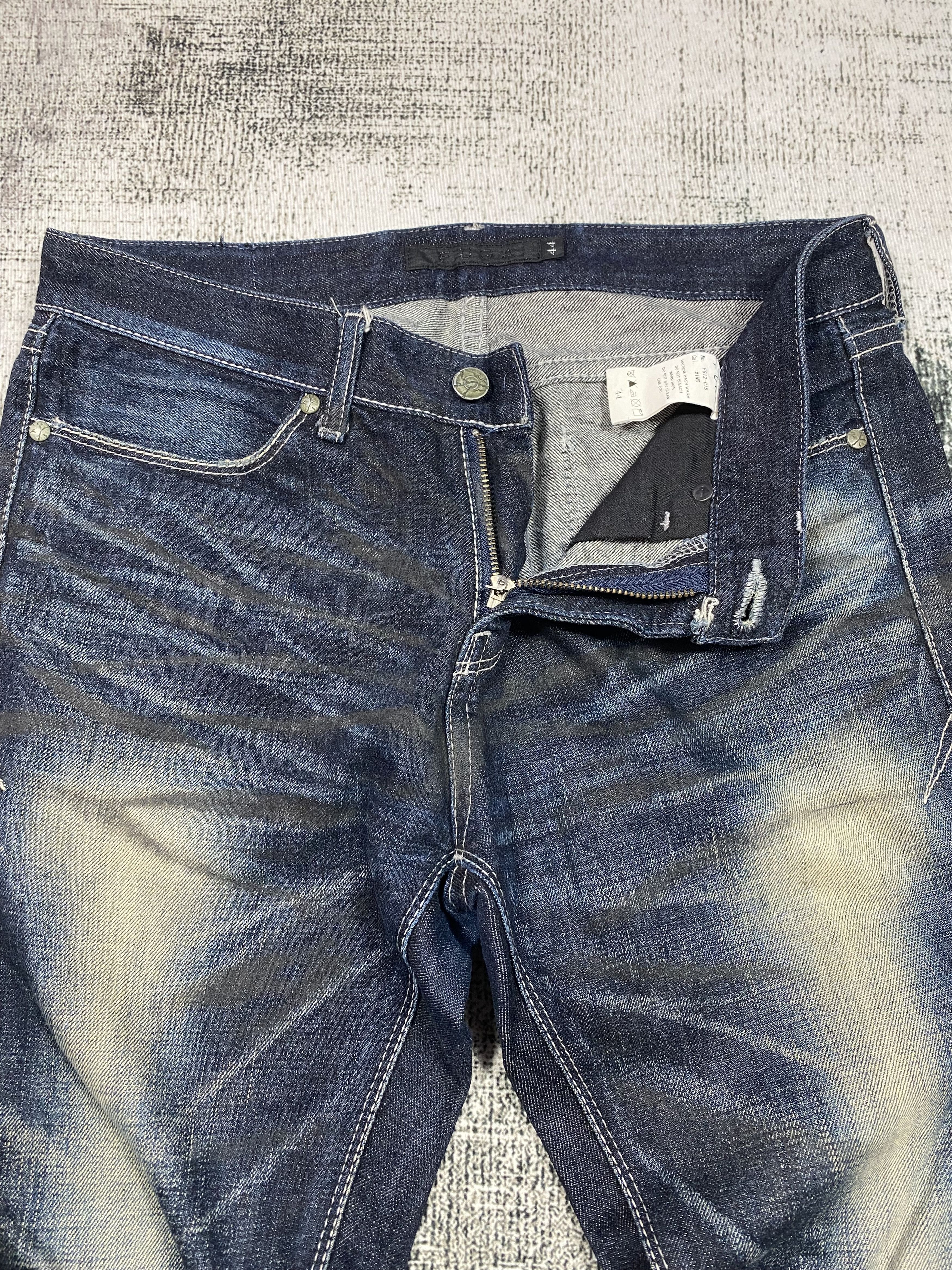 GOSTAR DE FUGA RARE🔥Japanese FUGA Faded Honeycomb Distressed Denim Size US 31 - 9 Thumbnail