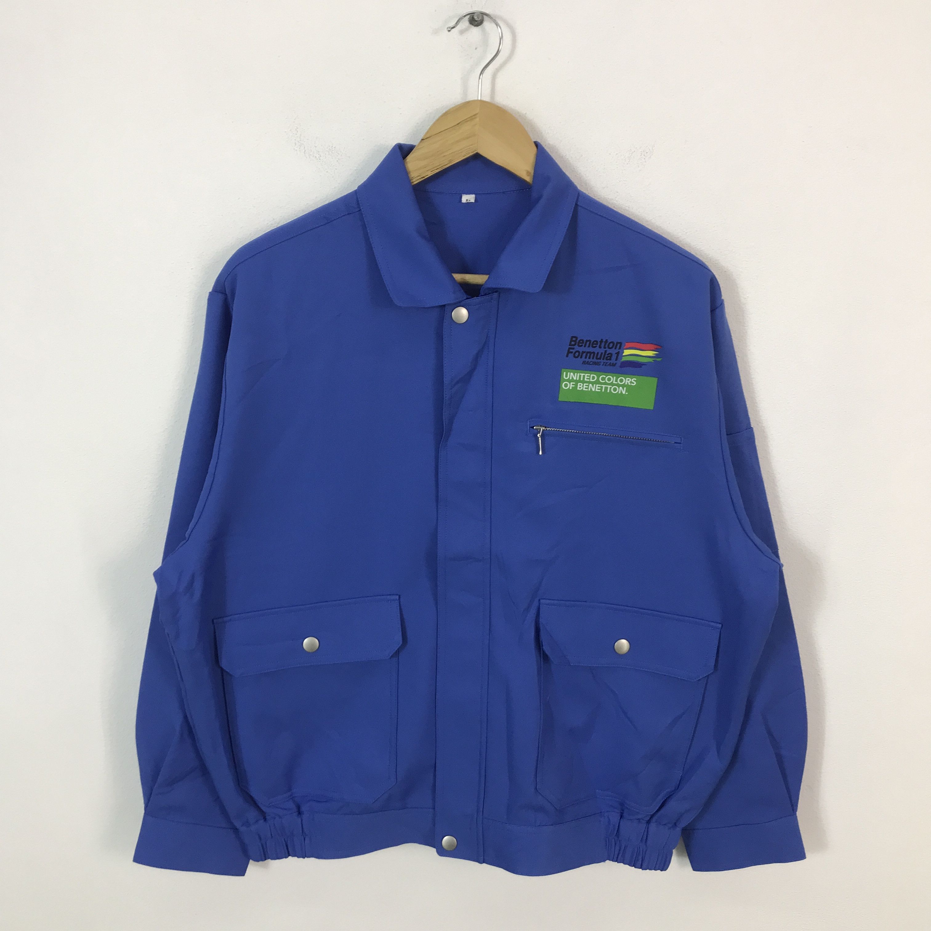 United Colors Of Benetton Vtg Beneton formula 1 racing team japan custom jacket Size US L / EU 52-54 / 3 - 2 Thumbnail