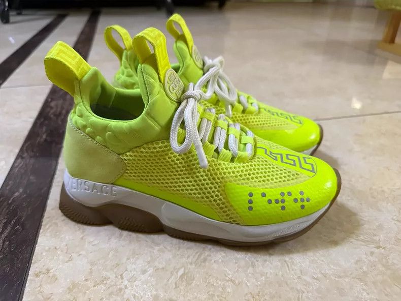 Versace Fluorescent green sneakers