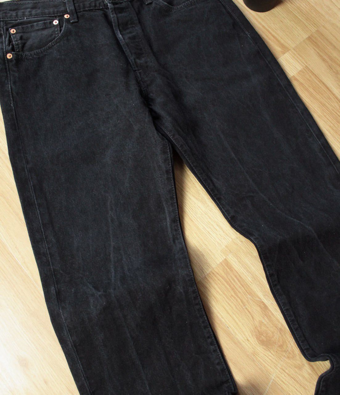 Levi's × Levi's Vintage Clothing × Vintage 🔥 Levis 501 Vintage Denim Jeans Faded Y2K Pants Black Jeans Size US 34 / EU 50 - 6 Thumbnail