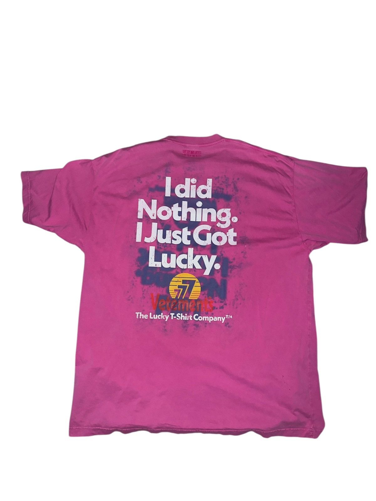 Vetements Vetements “I Got Lucky” Tee Size US M / EU 48-50 / 2 - 2 Thumbnail