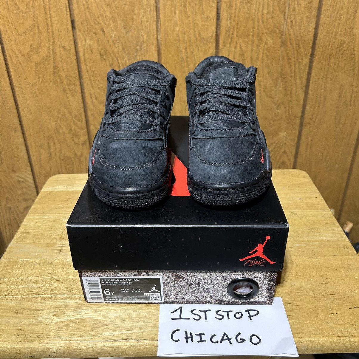 Designer × Jordan Brand × Nike Nigel Sylvester Air Jordan 4 RM Driveway Grey GS Size 6Y NEW Size US 6 / EU 39 - 2 Thumbnail