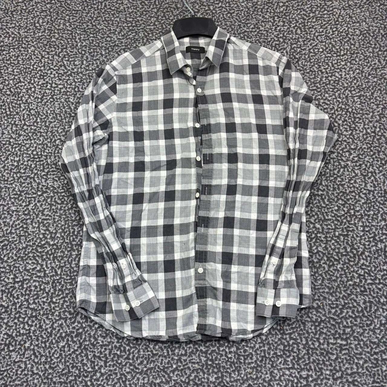 Theory Theory Shirt Men Checked Button Up Long Sleeve Collared M Size US M / EU 48-50 / 2 - 1 Thumbnail