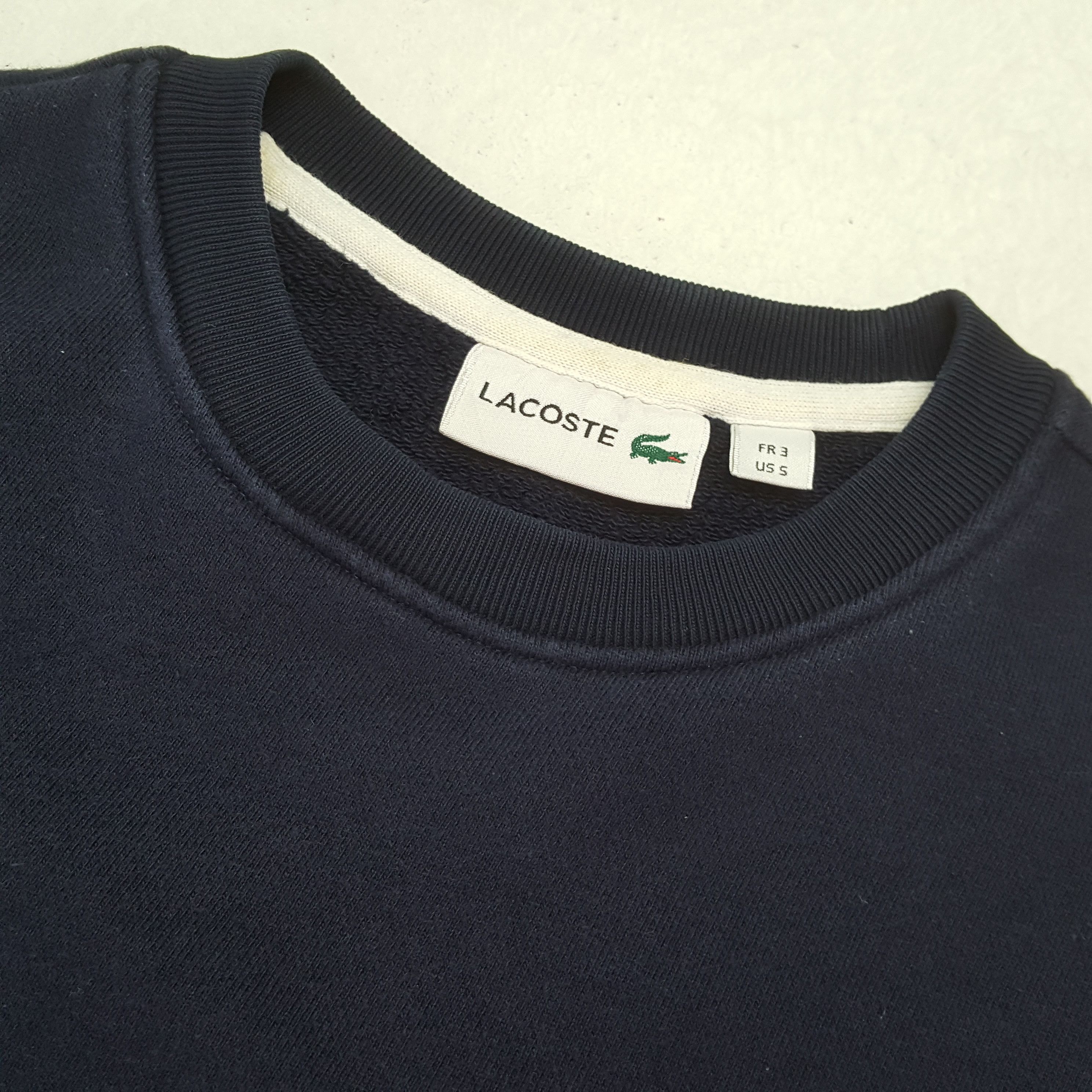 Lacoste × Vintage LACOSTE Small Logo Stripe Design Sweatshirt Size US S / EU 44-46 / 1 - 10 Thumbnail