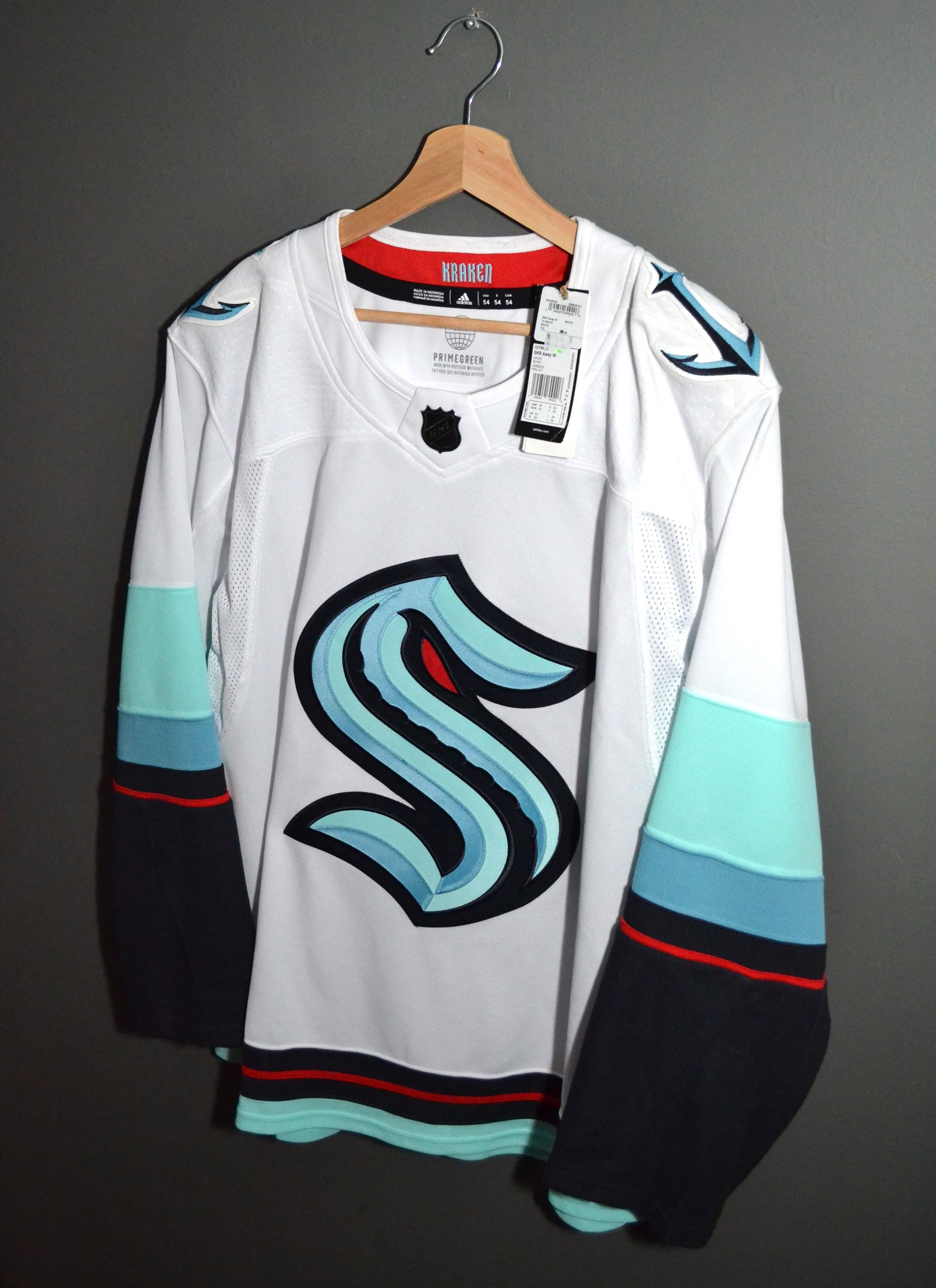 Seattle Kraken Adidas Away White Jersey 2022 54