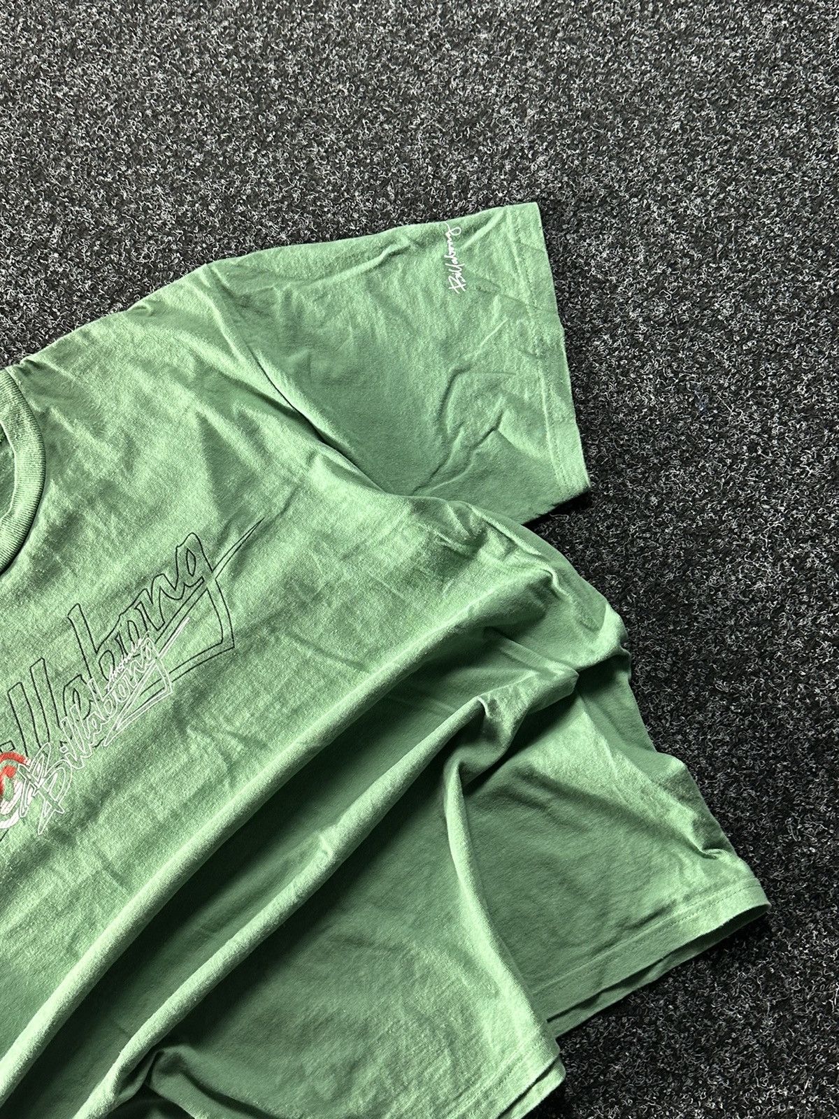 Billabong × Vintage 🚨Vintage 90s Big Logo BILLABONG Green short sleeve Y2K Size US L / EU 52-54 / 3 - 3 Thumbnail