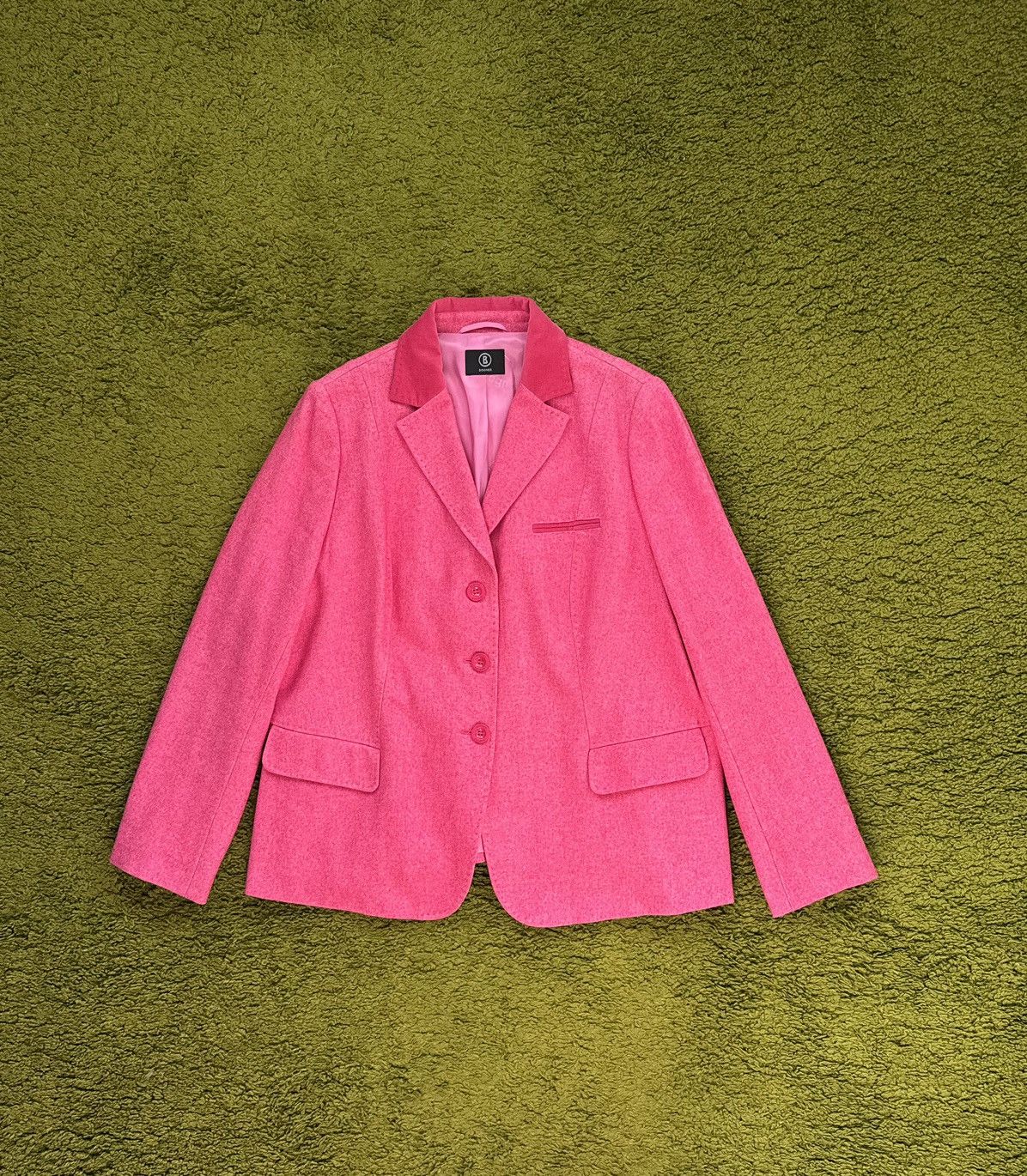 Bogner Bogner luxury wool blend pink blazer Size XXL / US 16-18 / IT 52-54 - 1 Thumbnail