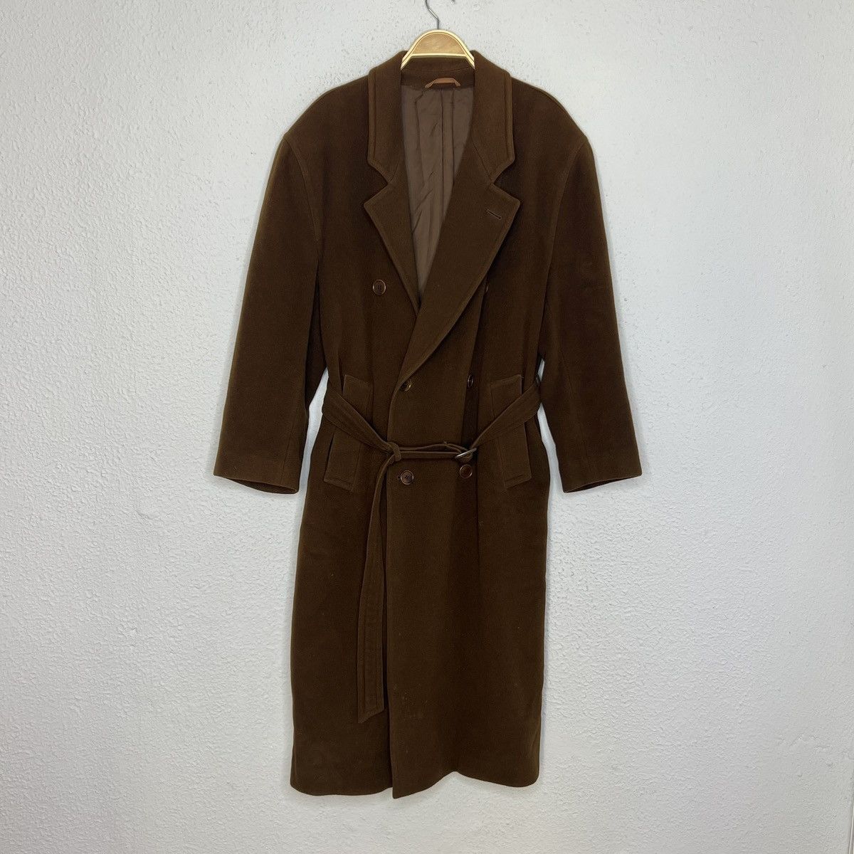 Hugo Boss HUGO BOSS Vintage Wool Double-breasted Coat Brown Size US M / EU 48-50 / 2 - 1 Thumbnail