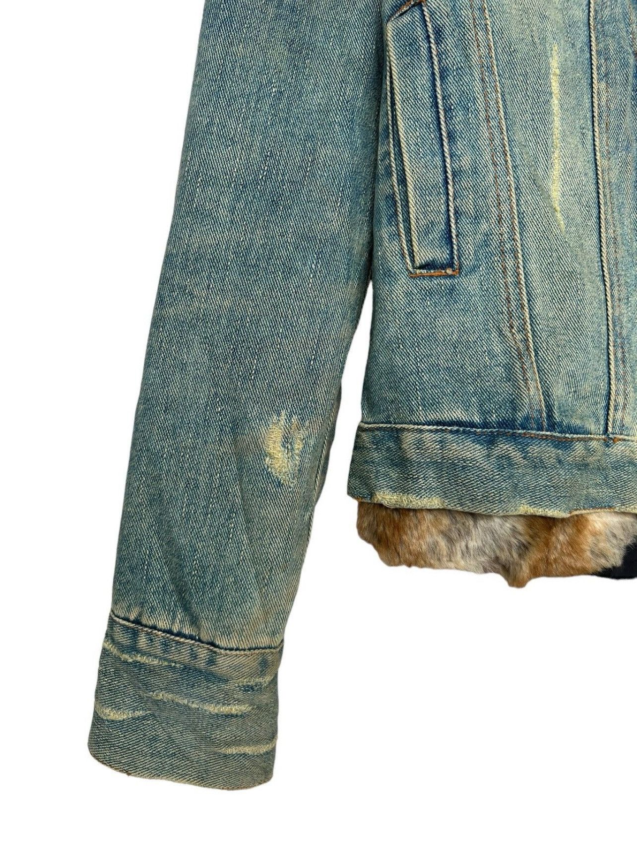 Japanese Brand Japanese Brand Fur Denim Jacket Distressed Denim Jacket S Size S / US 4 / IT 40 - 11 Thumbnail
