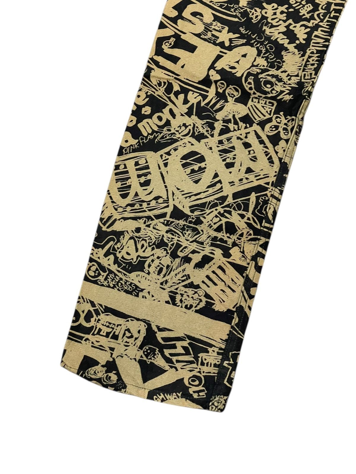Japanese Brand Slim Jeans World Wide Love Japan Pop Art 4🟦0 Size US 29 - 9 Thumbnail