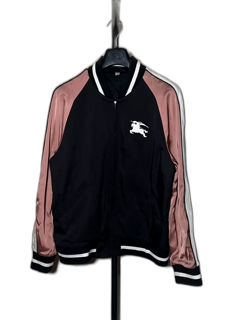 Burberry Burberry Black Pink Bomber Jacket Size US L / EU 52-54 / 3 - 1 Thumbnail