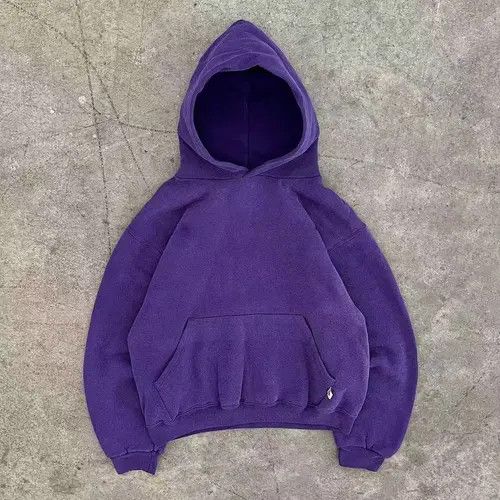 Japanese Brand Purple solid color casual retro loose hoodie Size US L / EU 52-54 / 3 - 2 Thumbnail