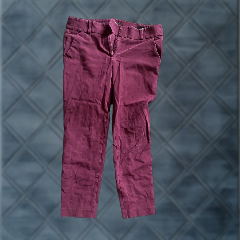 Ann Taylor Ann Taylor Loft Womens Marisa Skinny Ankle Pants 6P Maroon Size 28" / US 6 / IT 42 - 1 Thumbnail