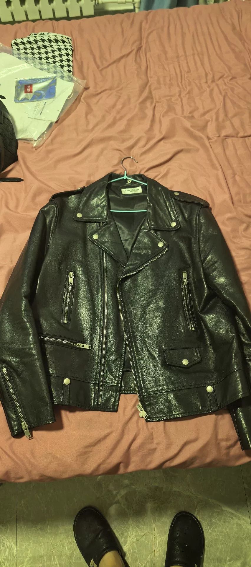 Saint Laurent Paris Saint Laurent Men's Black Biker Jacket Size US M / EU 48-50 / 2 - 1 Thumbnail