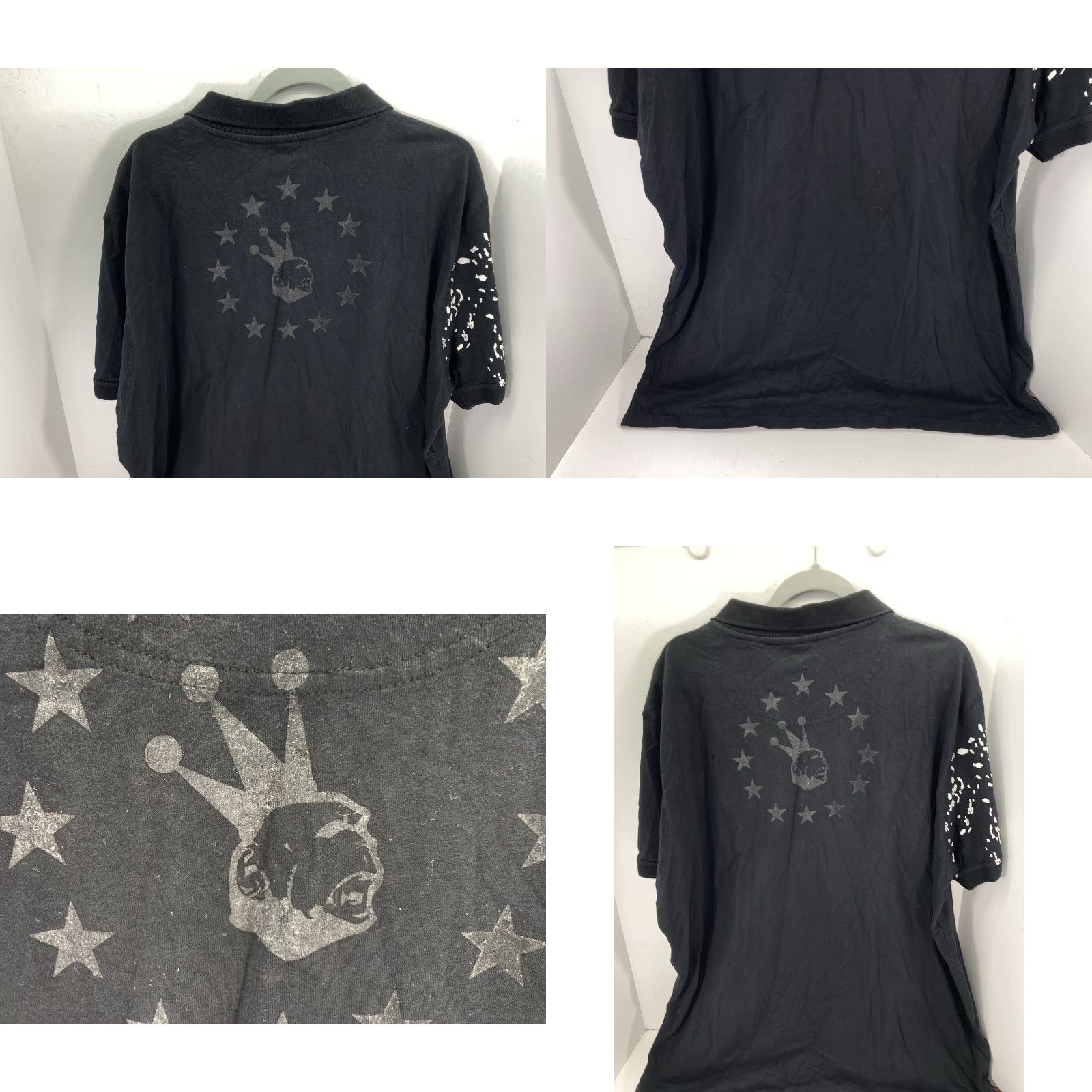 Vintage VINTAGE Drunk Munky Polo Shirt Men 3XL Black Graffiti Graphic Print Short Sleeve Polo VTG Mens 3XL Black Shirt Size US XXL / EU 58 / 5 - 8 Thumbnail