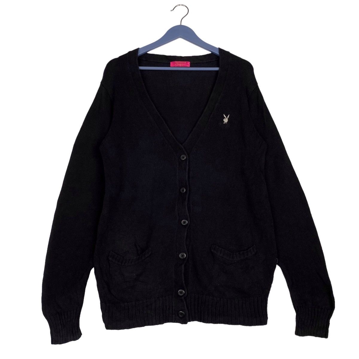 Playboy × Vintage Vintage Playboy Bunny Small Embroidered Logo Cardigan V-Neck Size US M / EU 48-50 / 2 - 1 Thumbnail
