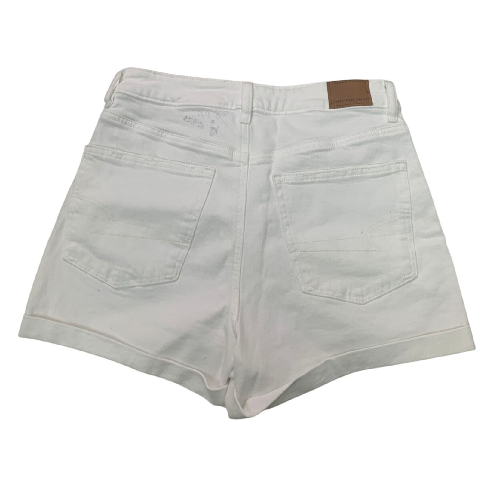American Eagle Outfitters New American Eagle Womens Size 8 White Short Denim Shorts Size 30" / US 8 / IT 44 - 4 Thumbnail