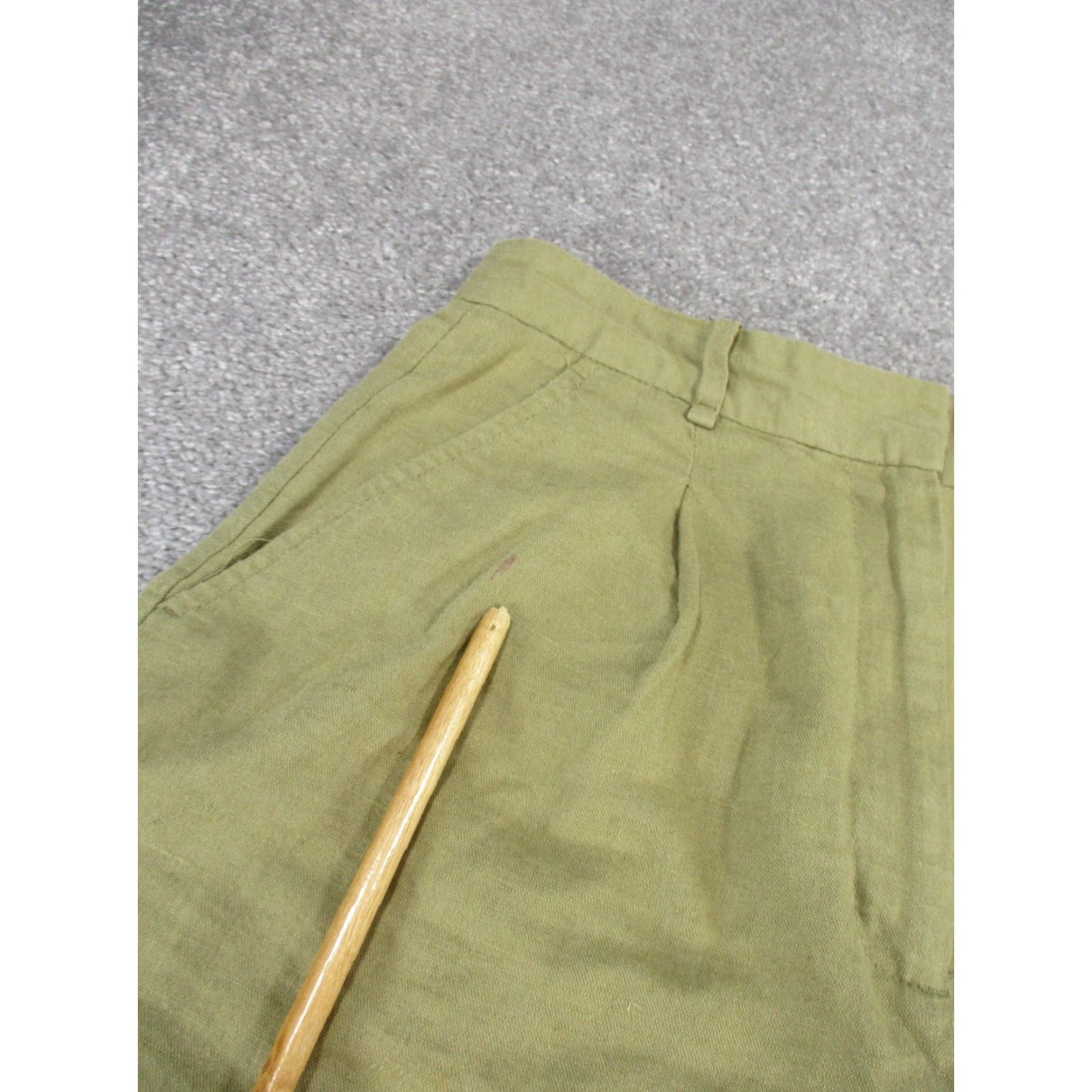 Zara ZARA Chino Shorts Womens XS Beige High Rise Casual Modern Size 26" / US 2 / IT 38 - 2 Thumbnail