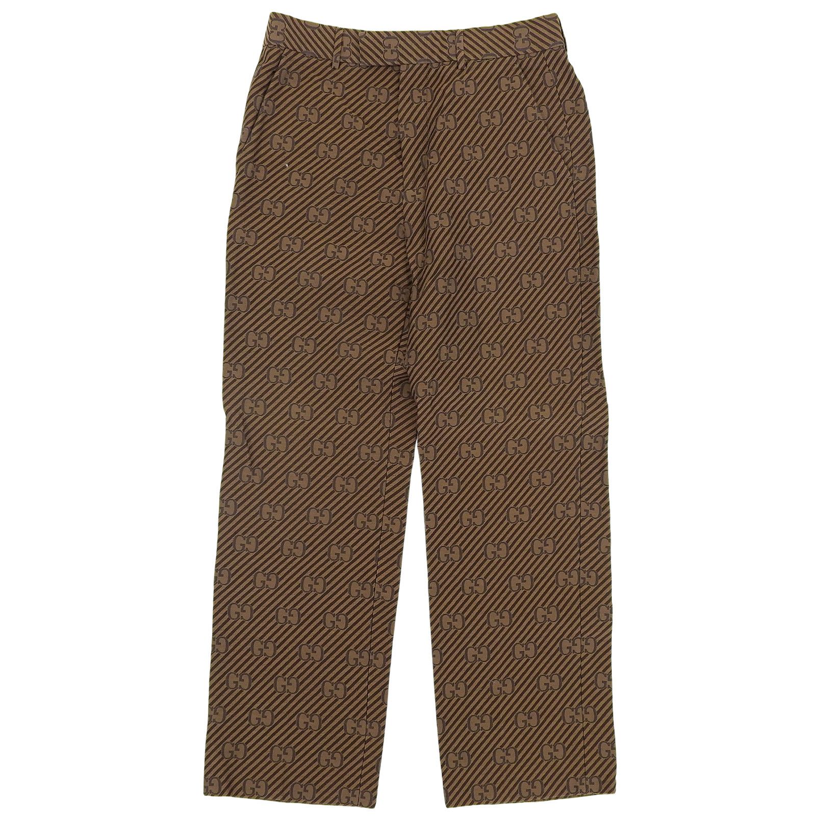Gucci Gucci Gucci GG logo stripe pattern Cotton Silk Pants Textile Pants 630062 DUTY FREE for USA Size ONE SIZE - 1 Thumbnail