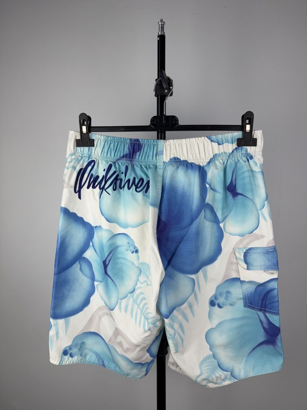 Quiksilver Quiksilver Hibiscus Floral Board Shorts Blue White S Size US 31 - 6 Thumbnail