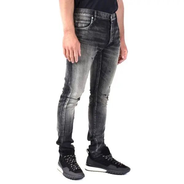 Balmain o1y0426 Denim Pant in Black Size US 33 - 2 Thumbnail