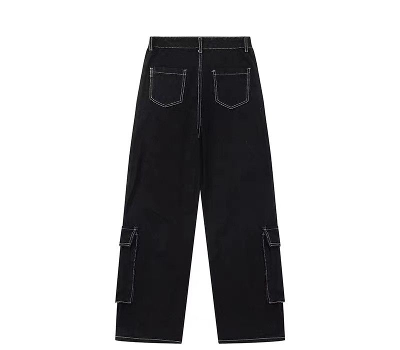 Japanese Brand × Jean Retro workwear multi-pocket wide-leg jeans Size US 34 / EU 50 - 2 Thumbnail