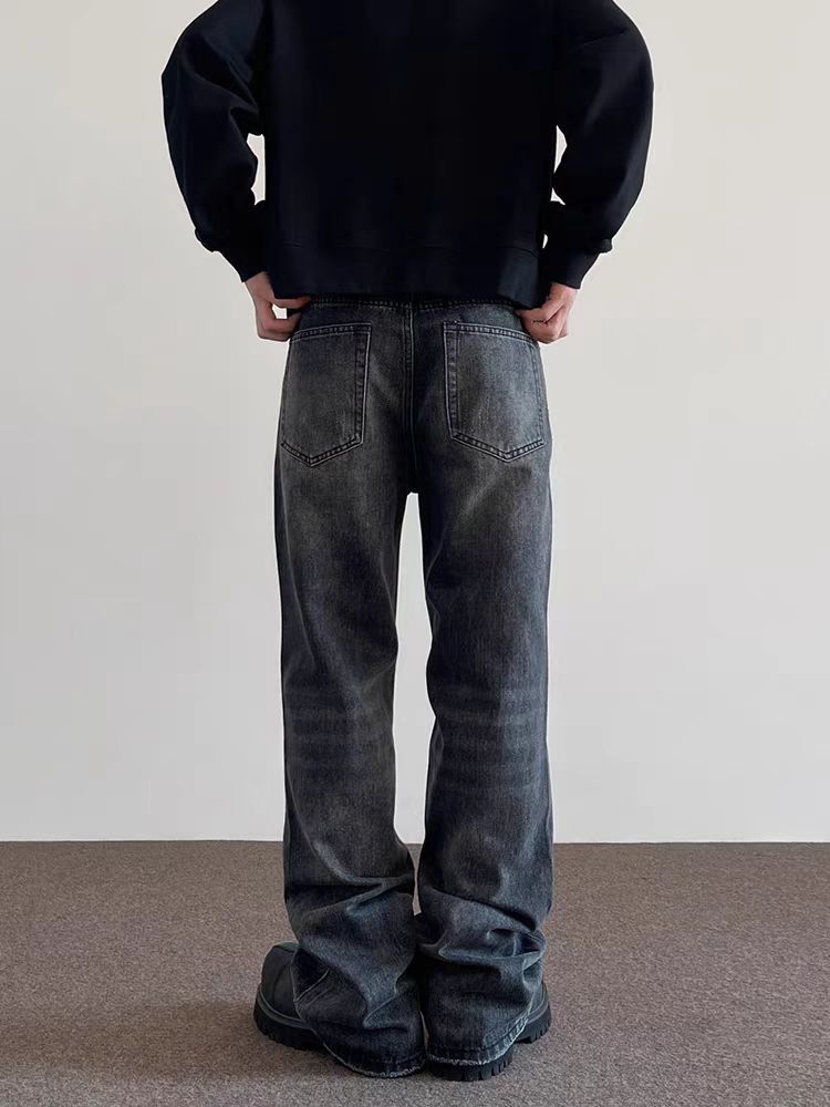 Japanese Brand × Jean High street washed old straight tube micro flared jeans Size US 30 / EU 46 - 5 Thumbnail