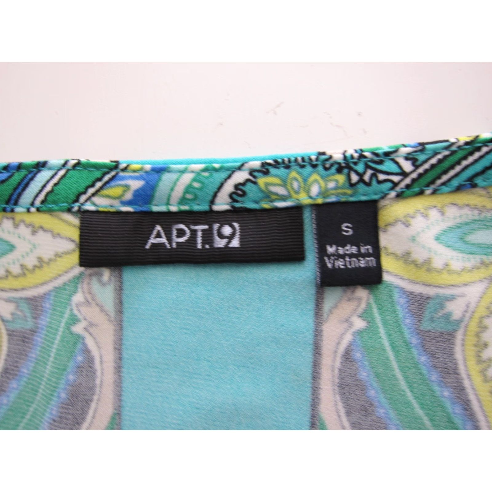 Apt. 9 Apt. 9 Green Yellow Black Floral Paisley Floral Cap Sleeve Sheath Shift Small Size ONE SIZE - 4 Thumbnail