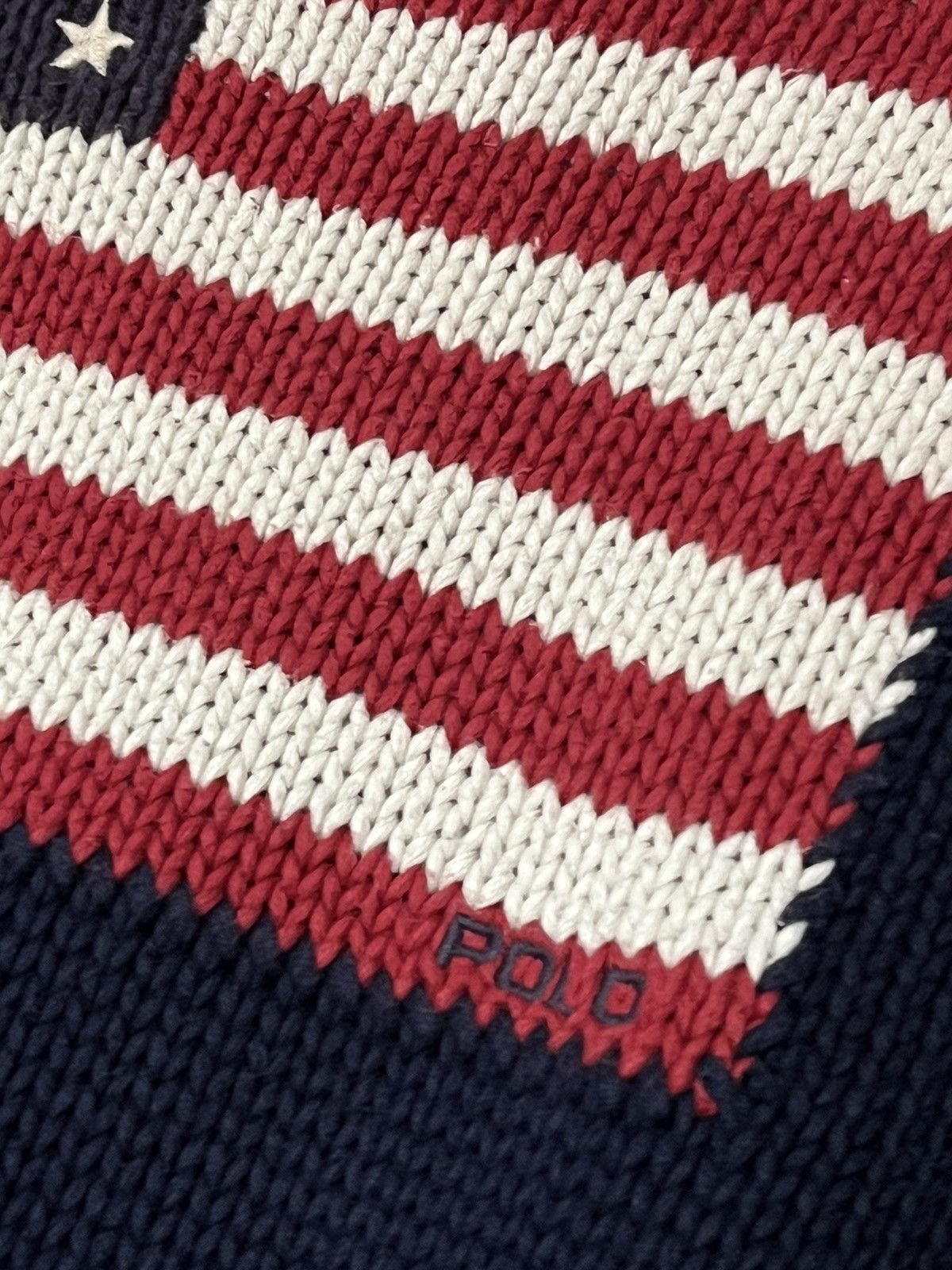 Polo Ralph Lauren × Vintage VTG 90’s Limited Edition Ralph Lauren USA Flag Knit Sweater Size US M / EU 48-50 / 2 - 3 Thumbnail