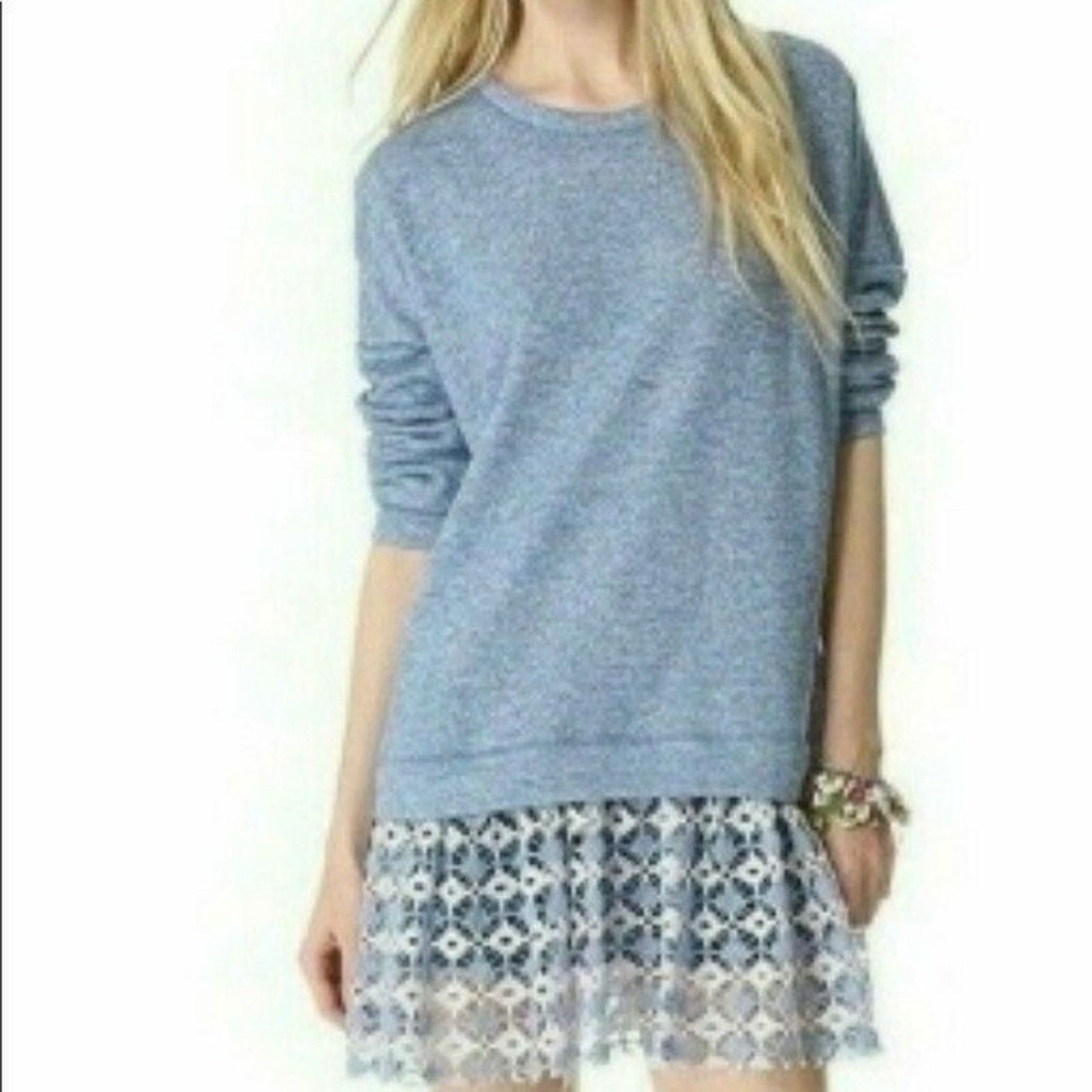 Free People Free People Shirt Size M/L Blue & Long Sleeve A003087 Size L / US 10 / IT 46 - 1 Thumbnail