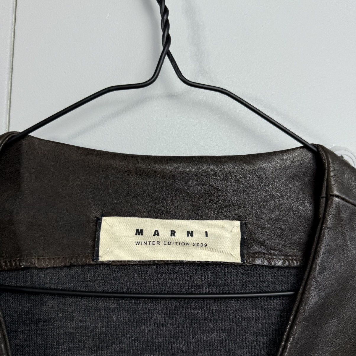 Marni Vintage Marni Leather Avant Garde Winter Edition 2009 Jacket Size S / US 4 / IT 40 - 6 Thumbnail