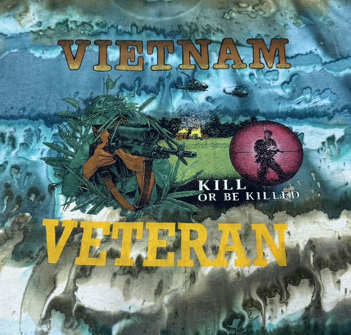 Vintage Vintage 90’s Vietnam Veteran Army Tee Size US XL / EU 56 / 4 - 3 Thumbnail