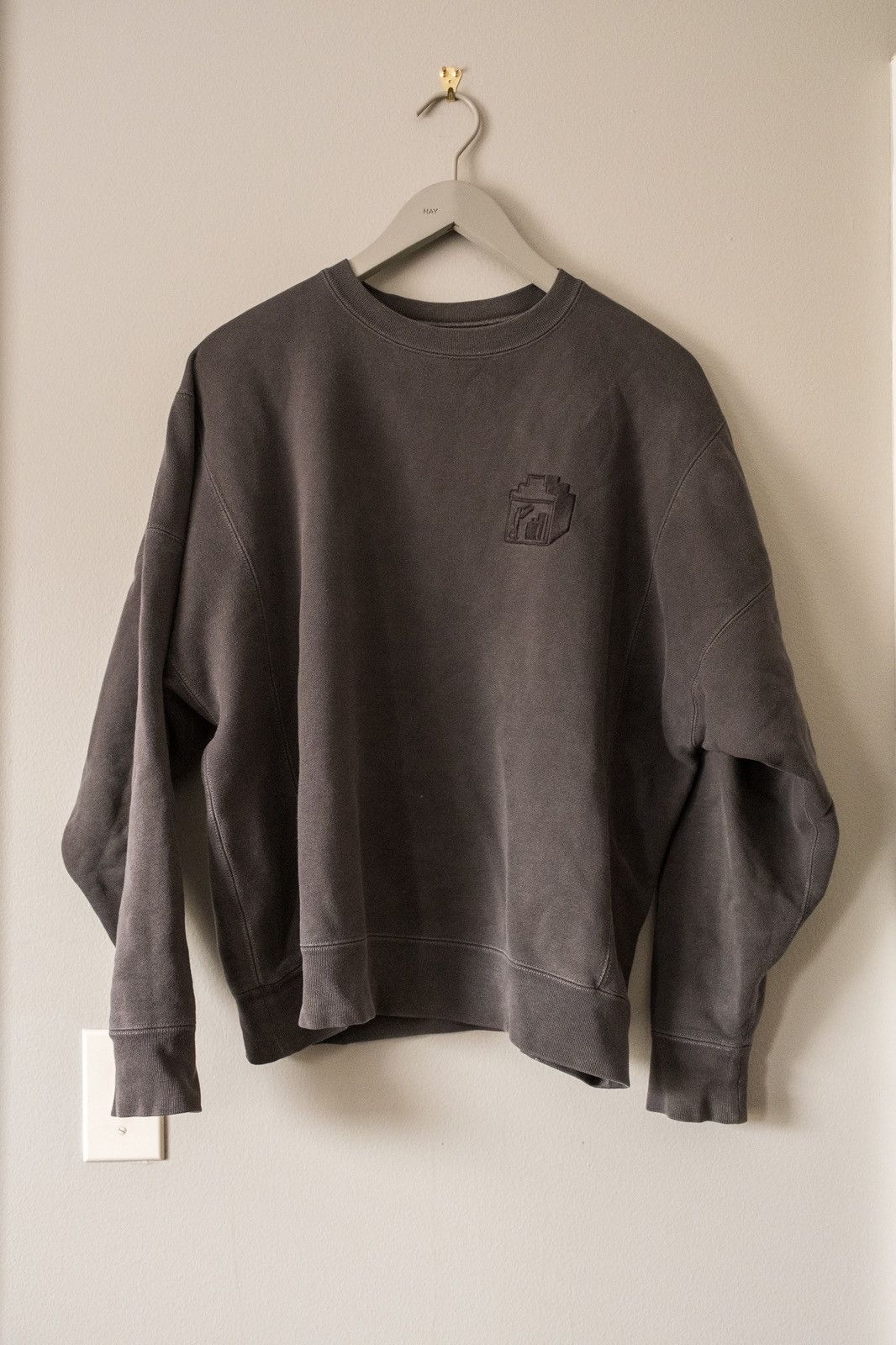 image of Cav Empt Overdye Crewneck in Grey, Men's (Size Medium)