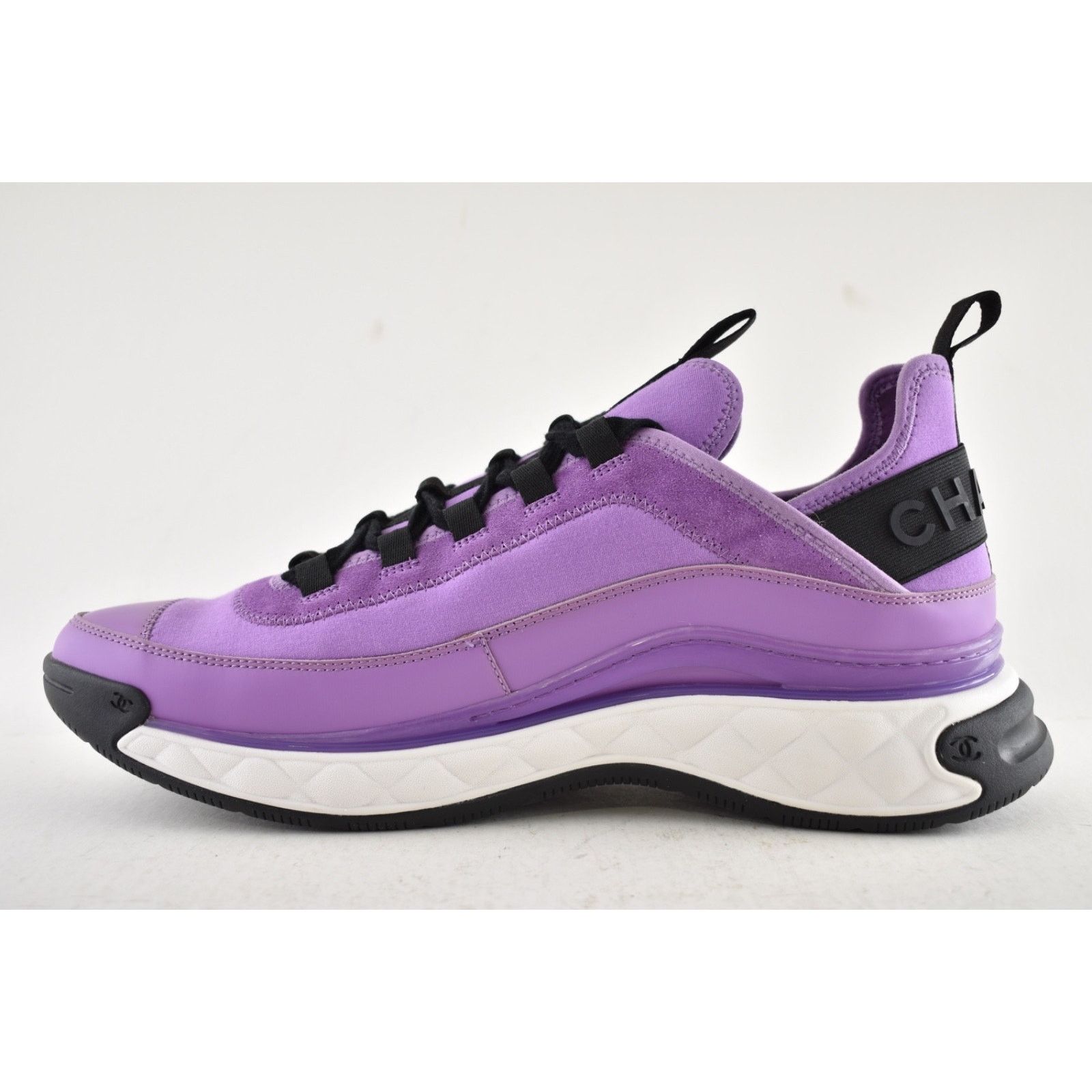Chanel Chanel 20C Mens Purple Black White CC Logo Lace Up Low Size US 11 / EU 44 - 9 Thumbnail