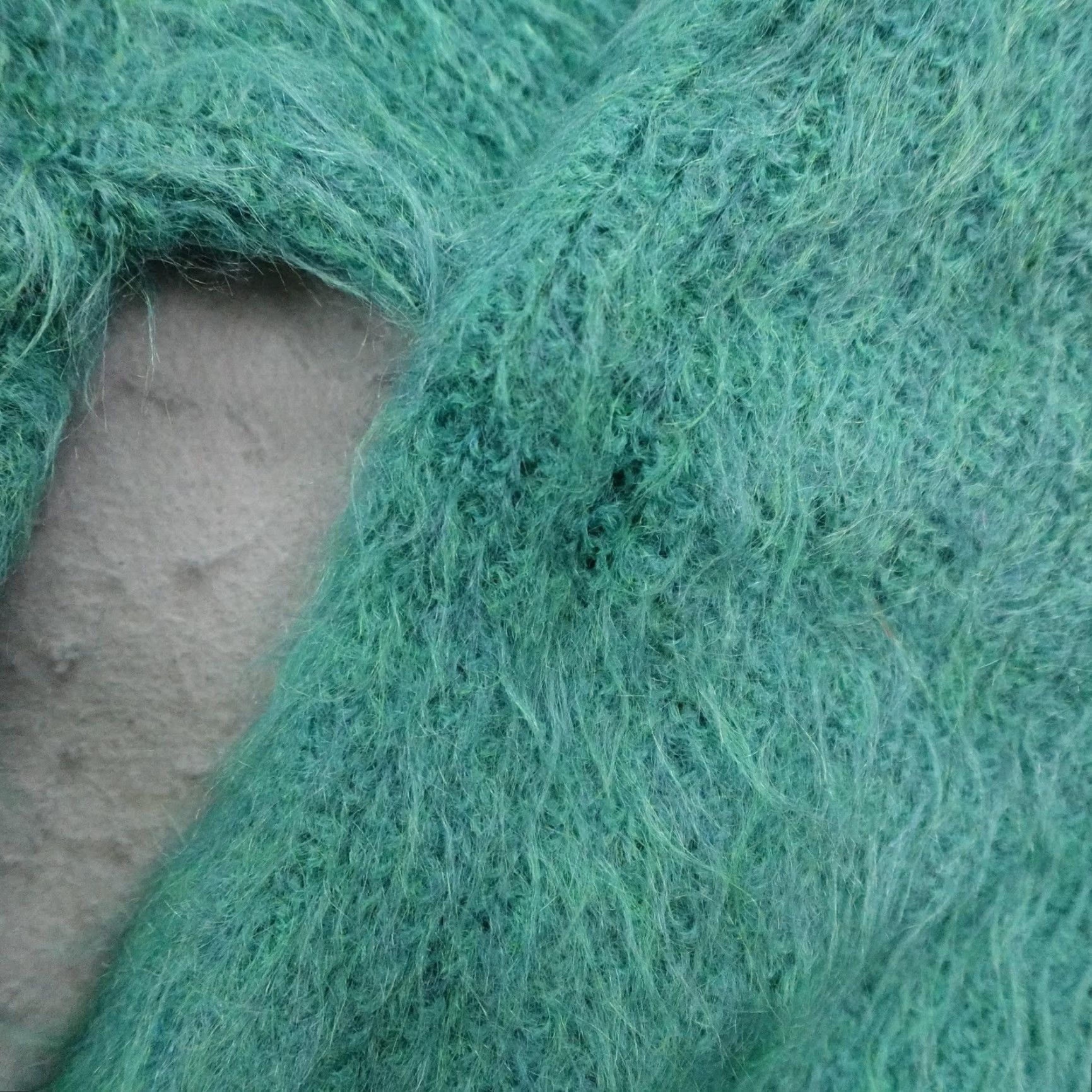 Vintage VINTAGE Shaggy Man Drummond Sweater Cardigan Mens S Green Mohair Wool 60s Size US S / EU 44-46 / 1 - 5 Thumbnail