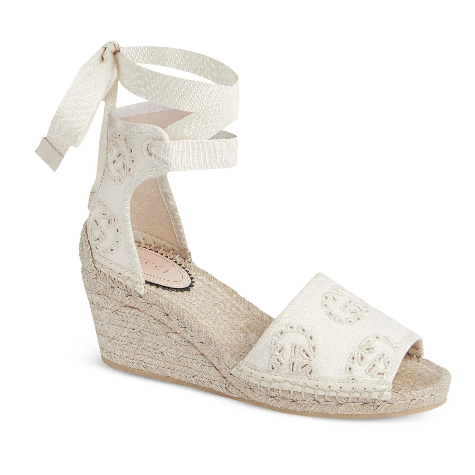 Damita Espadrille Wedge Sandal in Ivory EU 40 / US 10 $1050