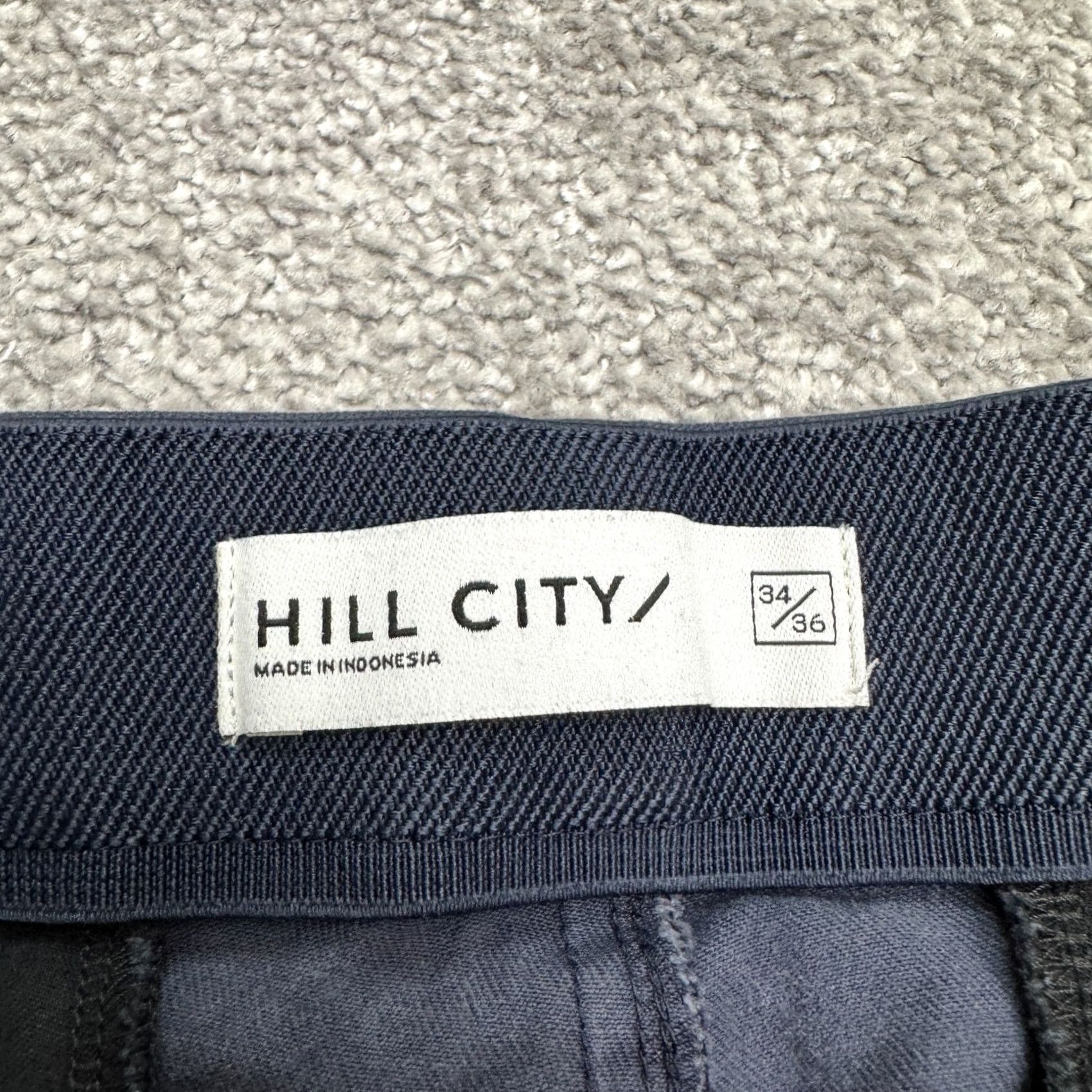 Vintage Hill City Everyday Chino Pants Mens 34x36 Navy Blue Cotton Flat Front Casual Shirt Pants Black? Size US 34 / EU 50 - 6 Thumbnail