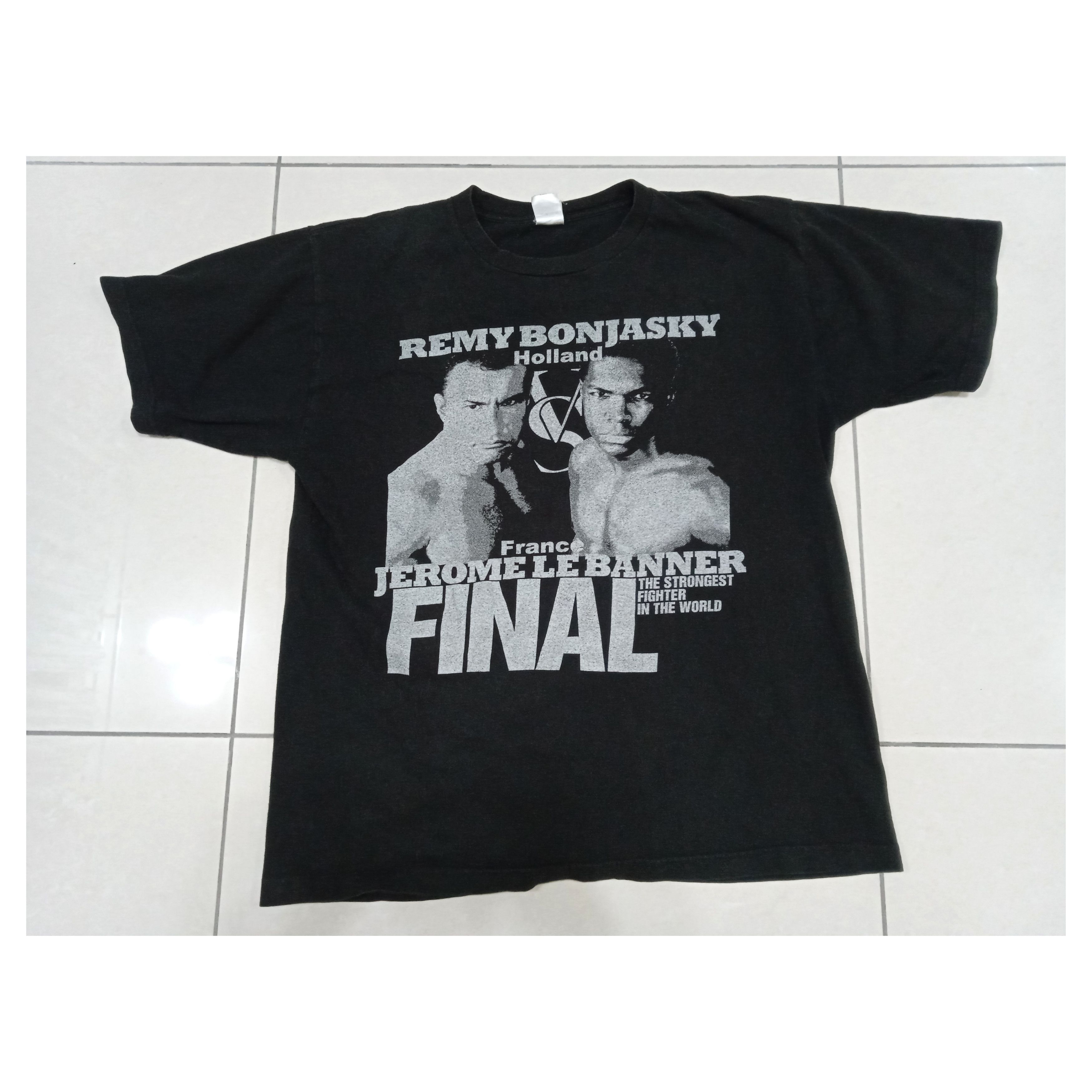 Vintage K1 Kickboxing Jerome Le Banner Vs Remy Bonjasky T-Shirt Size US L / EU 52-54 / 3 - 2 Thumbnail