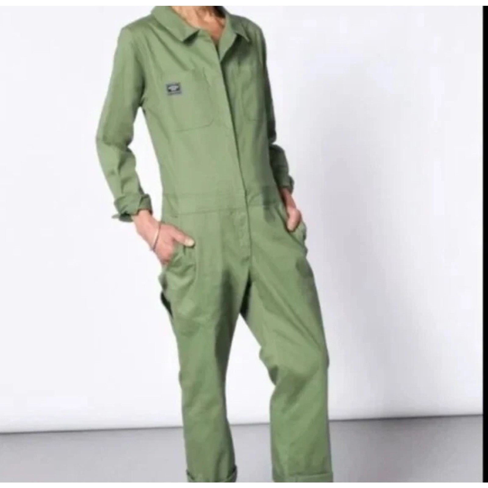 Wildfang Wildfang The Essential Brushed Coverall Cotton Stitches L Size 27" / US 4 / IT 40 - 2 Thumbnail