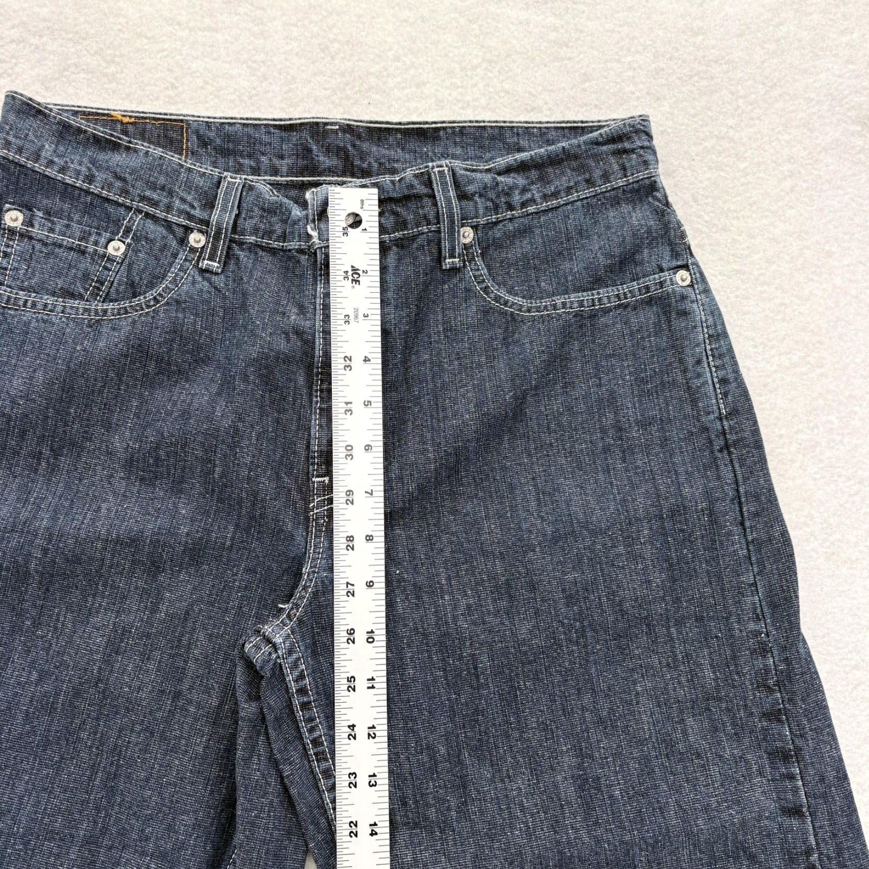 Levi's VINTAGE Levi's 577 Jeans Womens 10 Dark Wash Blue Capri Cropped Wide Leg Denim Jeans Womens 10 Blue Capris Vintage 577 Levi's Size 32" / US 10 / IT 46 - 7 Thumbnail