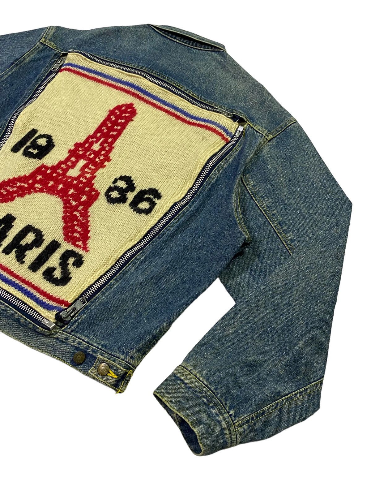 Hysteric Glamour Hysteric Glamour Paris Knit Patch Elfen Logo Denim Jacket Size US L / EU 52-54 / 3 - 22 Thumbnail