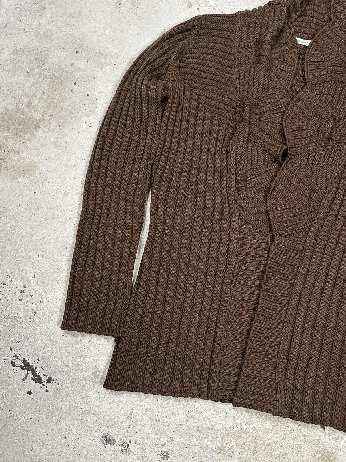 Alexander McQueen Vintage FW 90s Alexander McQueen Wool Brown Runway Cardigan Size M / US 6-8 / IT 42-44 - 4 Thumbnail