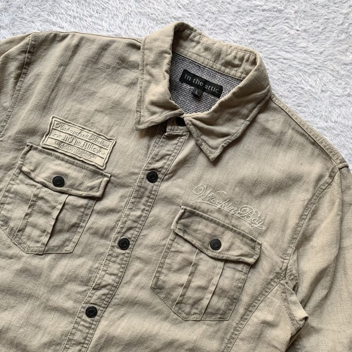 In The Attic Japanese brand in the attic waxed rolled up sleeve linen Size US M / EU 48-50 / 2 - 2 Thumbnail
