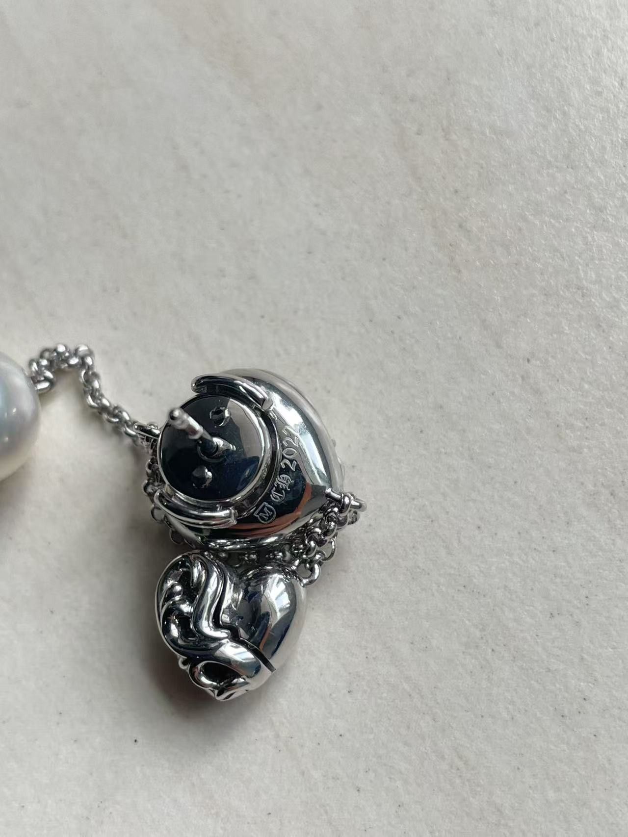 Chrome Hearts Chrome Hearts Mikimoto White Gold Hearts Pearl Earring Drop Size ONE SIZE - 7 Thumbnail