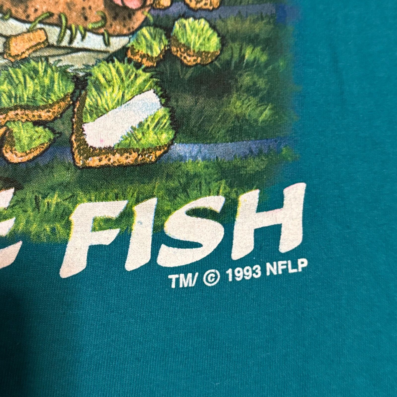 NFL × Salem Sportswear × Vintage 1993 Miami Dolphins Rumble Fish Shirt Large Dan Marino NFL Size US L / EU 52-54 / 3 - 4 Thumbnail