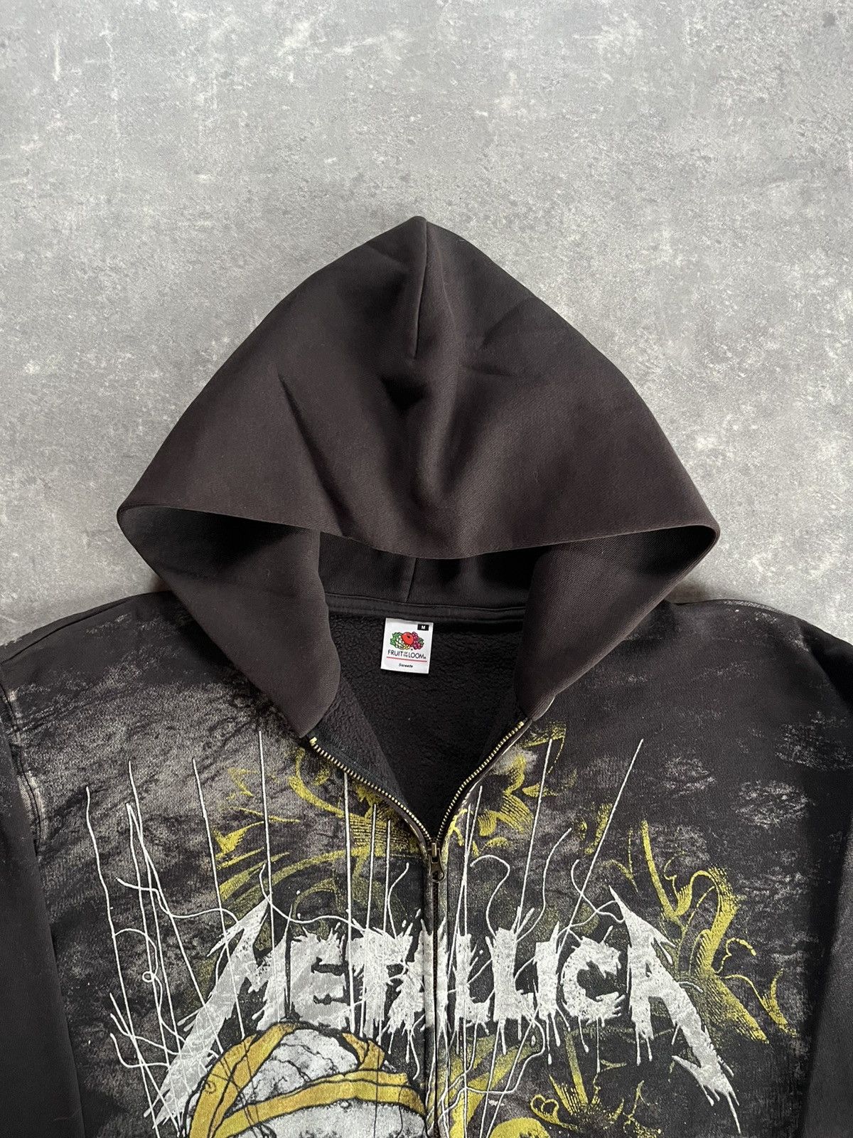 Metallica 2010 Metallica Pushead Printed Zip Hoodie M Vintage Band Size US M / EU 48-50 / 2 - 10 Thumbnail
