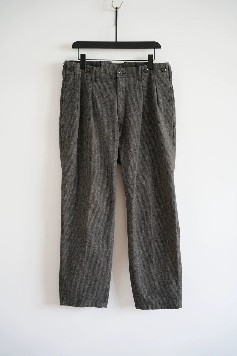 Yohji Yamamoto Grey Striped Trousers