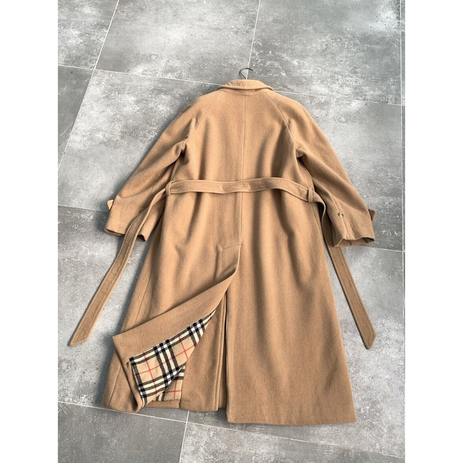 Burberry × Vintage Women's BURBERRYS CAMEL HAIR Wool Trench Coat Jacket UK 12 M Size M / US 6-8 / IT 42-44 - 18 Thumbnail