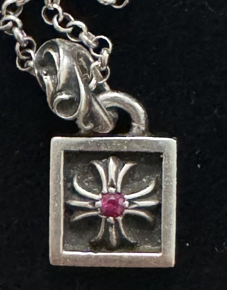 Chrome Hearts Chrome Hearts CH Plus 1 Ruby Necklace Silver Size ONE SIZE - 5 Thumbnail