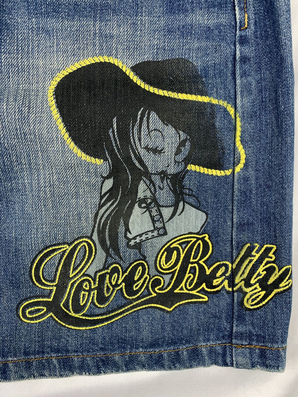 Cartoon Network y2k Betty Boop Cartoon Blue Jeans Cute Graphic Mini Skirt Size 31" - 3 Thumbnail